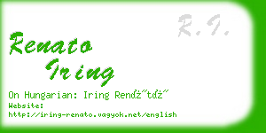 renato iring business card